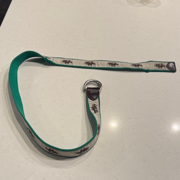 Polo by Ralph Lauren Equestrian Green and Cream Belt